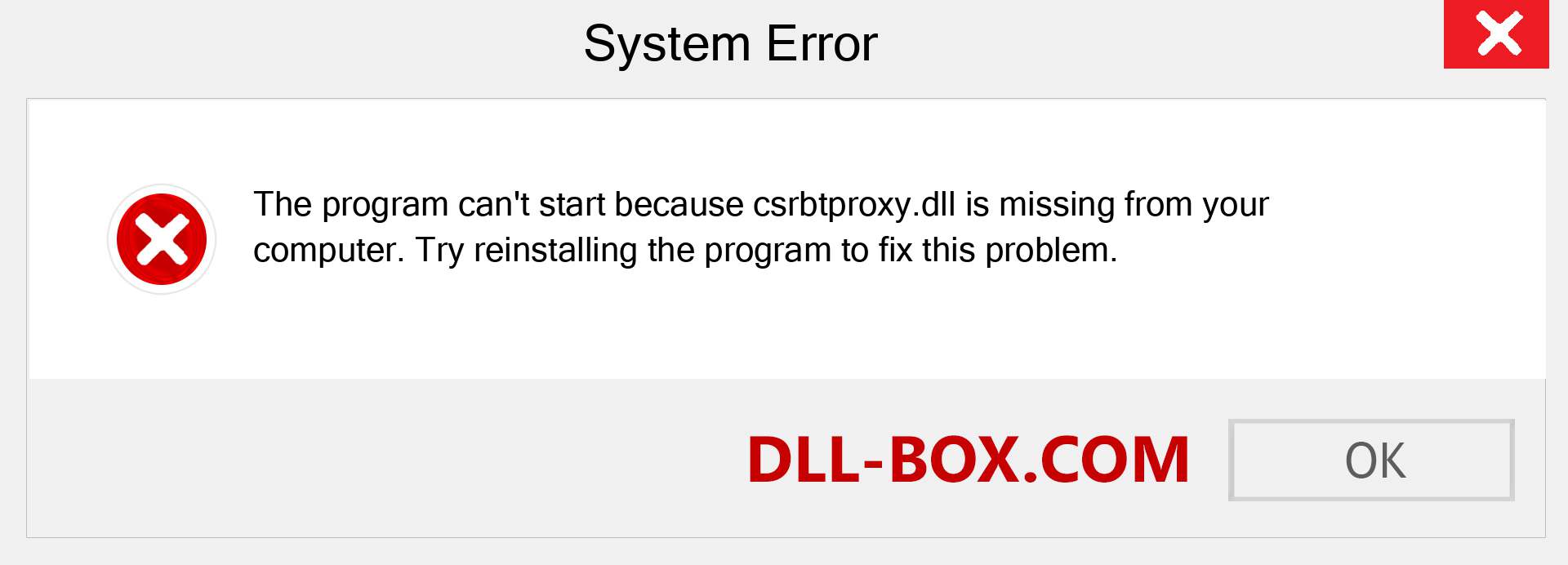  csrbtproxy.dll file is missing?. Download for Windows 7, 8, 10 - Fix  csrbtproxy dll Missing Error on Windows, photos, images